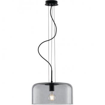 Lámpara colgante de techo Cristal Gris 1 bombilla E27 150cm