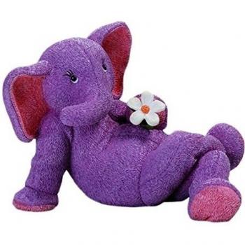 Nadal Figura Decorativa popí con Flor, Resina, Multicolor, 9.00x13.00x10.50 cm