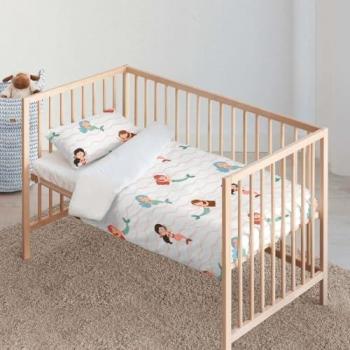 Funda Nórdica para Cuna Kids&Cotton Mosi Small 115 x 145 cm, incluye almohada, fabricada en 100% algodón ecológico, diseñada para núcleos de cuna de 70 cm