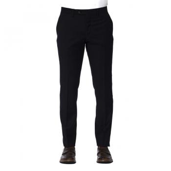 Trussardi Blue Polyester Suit Trousers for Men - Size XS, Stylish Pants with Button and Zipper