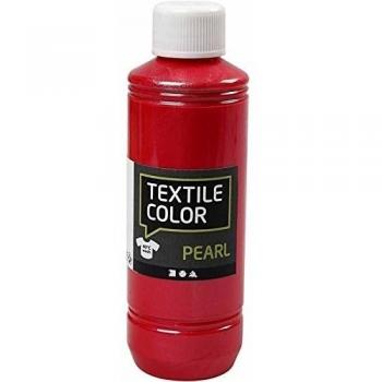 Textile Color, rojo, perlado, 250ml