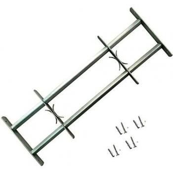Adjustable Window Security Grille with 2 Crossbars 39.4-59.1 (1000-1500 mm)