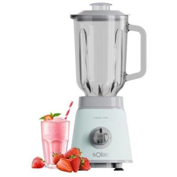 Batidora de Vaso Solac Pro Mixter 1000W, 1.5L, 2 Velocidades + Turbo, Cuchillas Extraíbles, Pica Hielo, Seguridad y Apta para Lavavajillas -