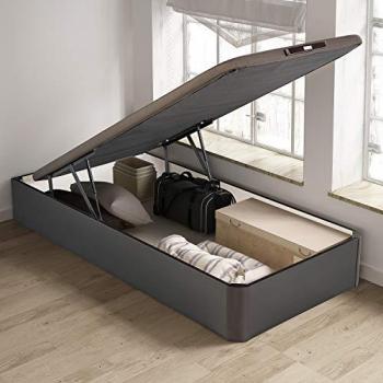 Canapé Abatible Pikolin Airbox Wengué 90x200 - Fácil Apertura, Alta Capacidad de Almacenaje, Tapa 3D Transpirable