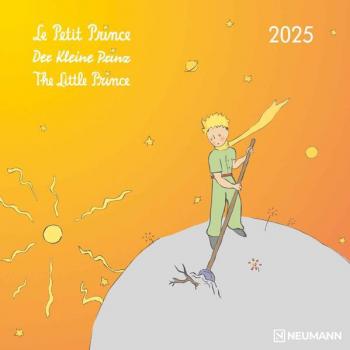 Calendario de pared vertical 2025 The Little Prince 30x30 cm teNeues Azul, incluye ilustraciones del personaje Le Petit Prince, diseñado como un calendario infantil, con formato de 30x60 cm al abrirse