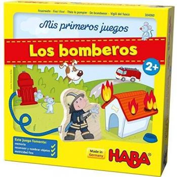 Haba 304060-Mis Primeros Emocionante Memoria para 1-4 Jugadores a Partir de 2 años | la Caja de Juegos se Convierte en una estación de Bomberos jugable, Multicolor