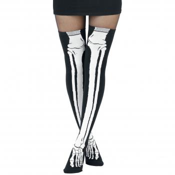 Gothicana by EMP Bones Overknees Calcetines hasta rodillas Negro S-M