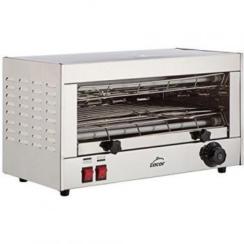 Lacor 69172 Tostador Eléctrico Horizontal Parrilla Simple, Gris, 2400 W, Acero Inoxidable, 2 Ranuras, INOX
