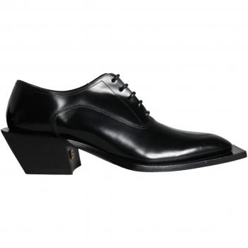 Dolce & Gabbana Black Calfskin Leather Derby Dress Shoes for Men - EU45/US12