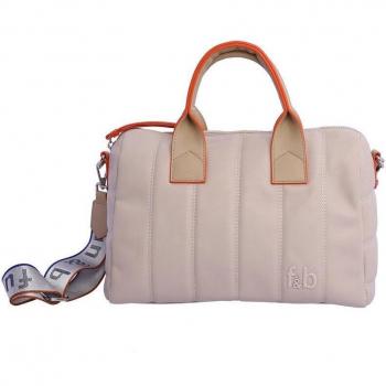 Colors - Bolso de mano multiposición Katy color beige con cremallera