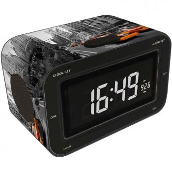Bigben RR30NY2 - Radio despertador con pantalla de 3, color negro