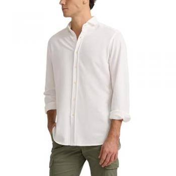Silbon - Camisa sport lisa punto blanca para Hombre, manga larga, talla XS
