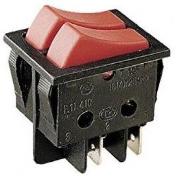 ElectroDH 11.410.I/N Interruptor unipolar Doble tecla Cuerpo y Teclas Color Negro Tipo 2 interruptores 16A/250V 8430552016808