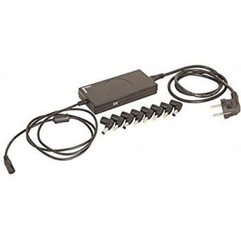 Cargador Universal Urban Factory 120W con 10 Puntas y Puertos USB - Adaptador de Corriente Interno Negro