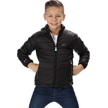 Regatta Junior Freezeway - Chaqueta térmica ligera para niños, Unisex niños, Chaquetas acolchadas, RKN090 800C07, negro, 7-8