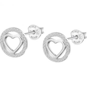 Pendientes Corazón Time Road WS03240 Plata Mujer