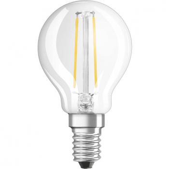 Lámpara LED E14 2.5W 250 lm 2700 K filamento vidrio transparente blanco cálido