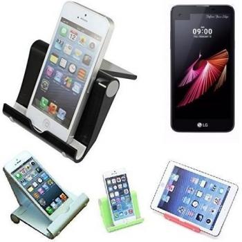 Escritorio Soporte universal dock para LG Electronics X screen, negro, fuerte, ligero y compacto | Multi-ángulo del sostenedor del soporte portátil para tabletas, e-readers y smartphones Fold-Up Docking Station cuna del muelle turística montaje muelle 