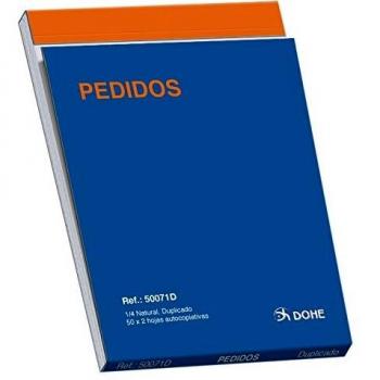 Dohe- Talonario Pedidos Cuarto Natural duplicado
