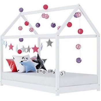 vidaXL Marco de Cama Infantil de Madera de Pino Maciza de 70 x 140 cm