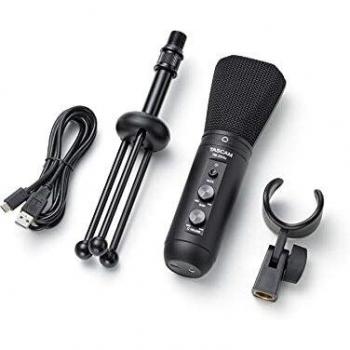 Tascam - Micrófono de difusión USB TM-250U con salida de auriculares