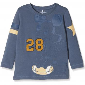 NAME IT Nitmickey Romeo LS Top M Mini WDI, Camisa Manga Larga Bebé-Niños, Azul