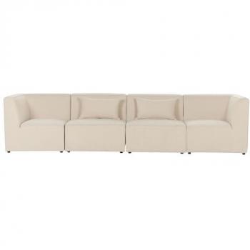 Sofá modular moderno de pana beige para 4 plazas Lemvig