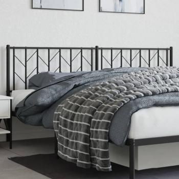Cabecero de metal negro 193 cm Vidaxl Negro