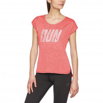 Odlo S/S TEBE – Camiseta, primavera/verano, mujer, color bittersweet - placed print SS17, tamaño S