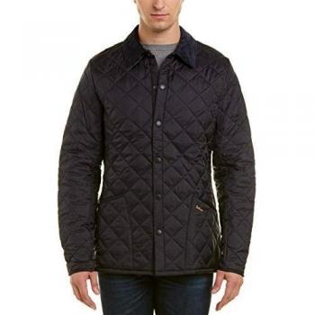 Chaqueta acolchada Barbour Heritage para hombre azul marino Marina de guerra Size 2XL con cierre de tachuelas