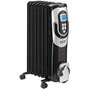 AEG RA 5587 - Radiador de aceite, 1500 W, 7 elementos, programable, pantalla digital, 3 niveles de potencia, regulador de potencia para un bajo consumo