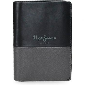 Cartera Pepe Jeans Dual vertical con monedero Negro