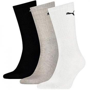 PUMA Sport Crew Lightweight, White/Grey/Black, 43/46, Pack Of 3