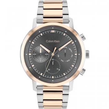 Calvin Klein - Reloj de hombre Gauge 25200064 multifunción de acero bicolor