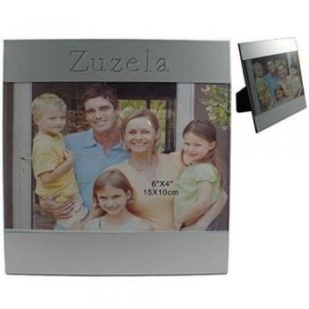 Marco de foto de aluminio con nombre grabado: Zuzela