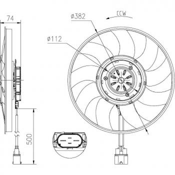 Ventilador de refrigeración del motor NRF 47919