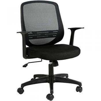Hbada Silla de Oficina Silla de Escritorio ergonómica Silla giratoria Silla de Malla Silla de Trabajo Silla Ligera con Soporte Lumbar elevable Negro