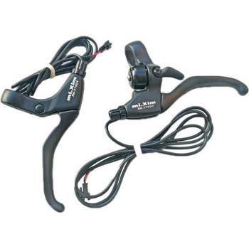 Palanca de Freno Eléctrica para Bicicleta y E-Scooter con Campana - 1 Par, Corte de Energía, Diámetro 22.2 mm