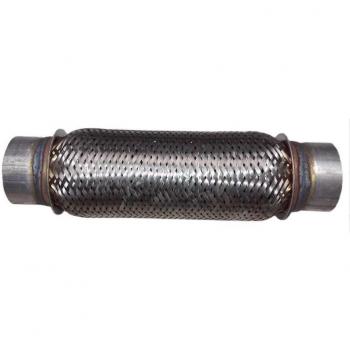 Tubo flexible de escape JMJ 55X200R - Diámetro: 55 mm, Longitud: 200 mm, Material: Acero inoxidable, Resistente a altas temperaturas, Conexión universal