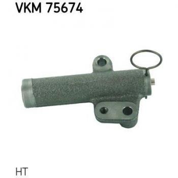Tensor de correa dentada SKF VKM 75674, polea tensora para correa de distribución, incluye características como rodamiento sellado, material durable, diseño optimizado para reducir el desgaste y mejorar la eficiencia del motor