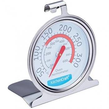 Kitchencraft Termómetro para horno 50ºC a 300ºC, Acero, Plateado, 4.3x6.6x8 cm, una unidad