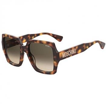 Moschino MOS127/S Stylish Oversized Brown Sunglasses for Women, Size 56 MM