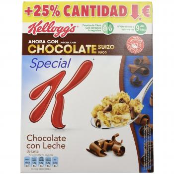 Kellogg's Special K Chocolate con Leche - Cereales de arroz, trigo integral y cebada mezclados con chocolate con leche - Paquete 375 g