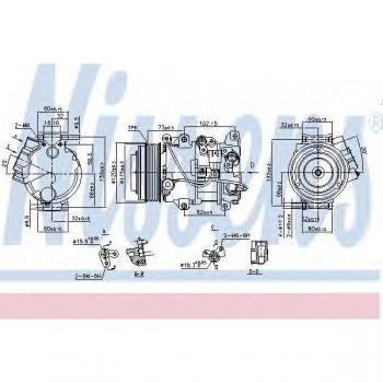 Compresor de aire acondicionado NISSENS 890141