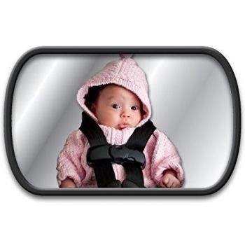 Retrovisor para sillitas de bebé y sistemas de retención infantil, para observar a su bebé en el asiento trasero, con 2 variantes de fijación