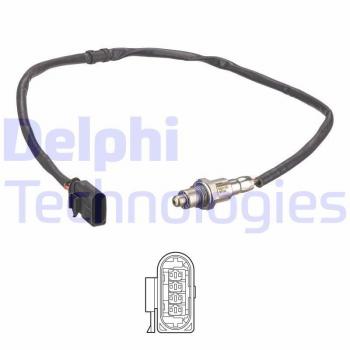 Sonda Lambda Delphi ES21193-12B1 para Seat Ibiza, Skoda Fabia y VW Polo