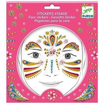 Djeco- Pegatinas para la Cara Princesa Dorada Actividades Creativas, Multicolor