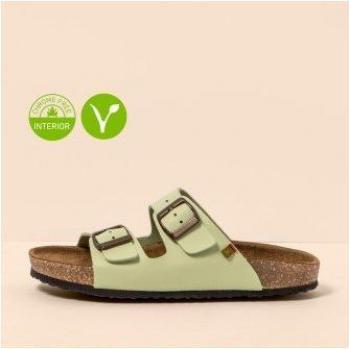 Sandalias NE50 VEGANO LIQUEN / WARAJI de El Naturalista en color verde para Mujer/Hombre