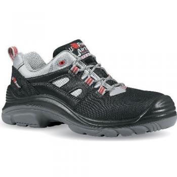 Zapatos de Seguridad U.POWER Corner S3 SRC Talla 40 Negro/Grey/Rojo Cuero Liso