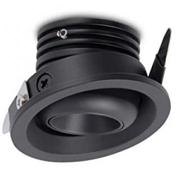 Empotrable LED Neptuno 3W Orientable Negro 3000K 210lm con Garantía de 3 Años